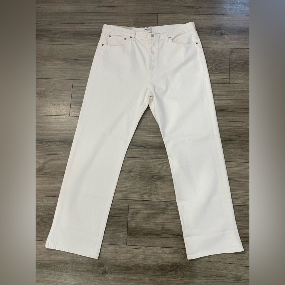 Agolde Fran Low Slung Straight Jeans in Milkshake NWT SZ 32